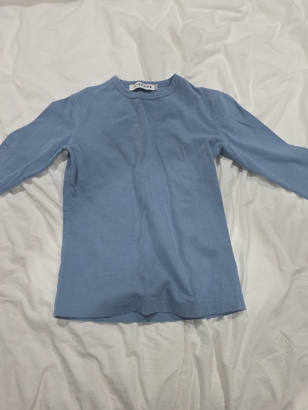 Jay Basics Kids Long Sleeve Crewneck Top - Light Blue